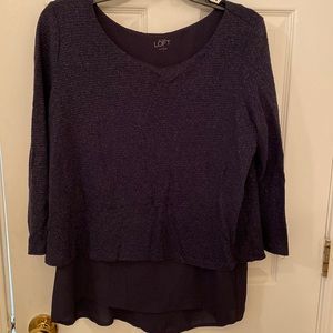 LOFT brand, three quarter length sleeves, size Medium.